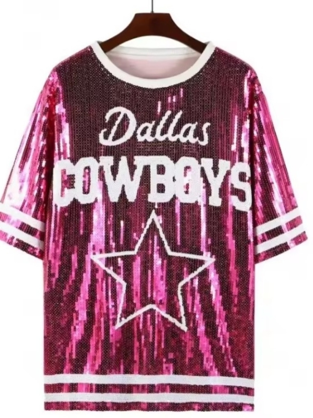 Dallas Cowboys Dark Pink Sequined Women's s' Jersey